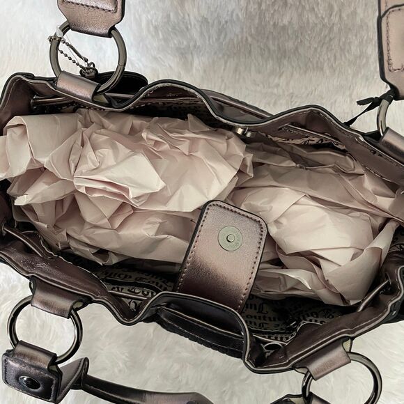 Juicy Couture Vintage Dreams Daydreamer Tote Bag Liquorice Gun Metal Rare NWT - Picture 6 of 8